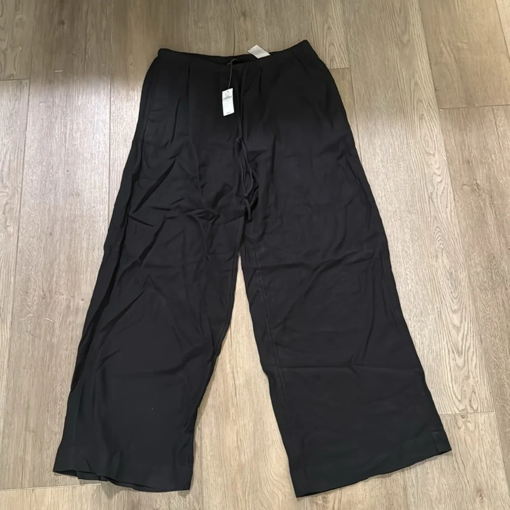 NWT! Banana Republic Black Linen Blend Drawstring Pull On Pant - Size XS🩷 766708
